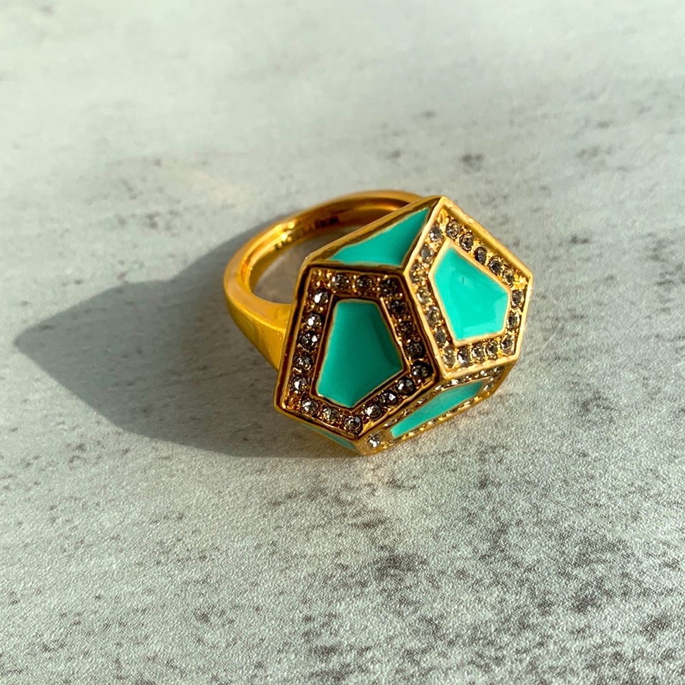 Brand New Aqua Fashion Ring Kruger Gemstones Women